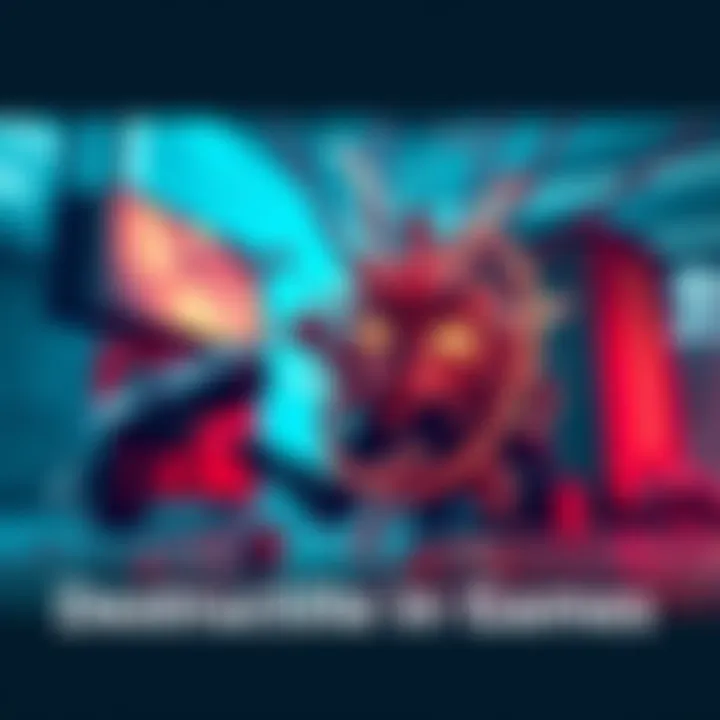 A gamer breaks virtual objects in a video game environment, showcasing destruction in gameplay.