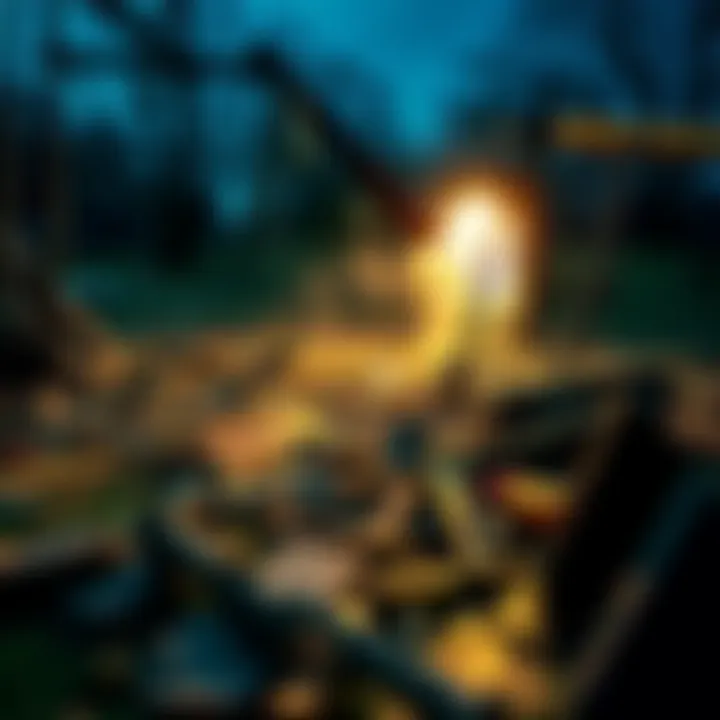 A broken playground with scattered debris showing the aftermath of reckless behavior