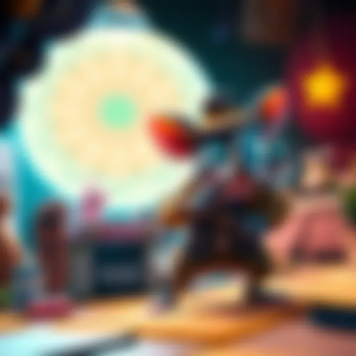 A mouse character dressed as a detective, exploring a colorful environment with a magnifying glass in hand, set for an adventure.