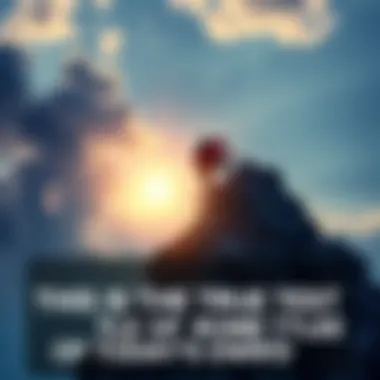 A person climbing a steep mountain peak, showcasing strength and perseverance against the odds.