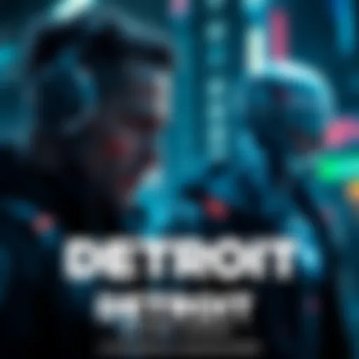 Main characters Hank and Markus from Detroit: Become Human in a tense moment