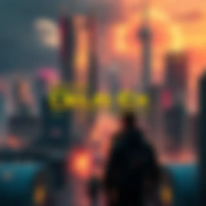 A scene showcasing the futuristic cityscape and character from Deus Ex, highlighting its impact on gaming.