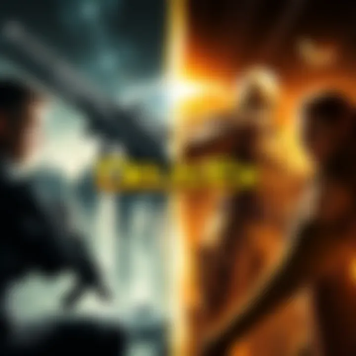 A split image featuring characters and scenes from both Deus Ex and Human Revolution, highlighting their different art styles and themes.