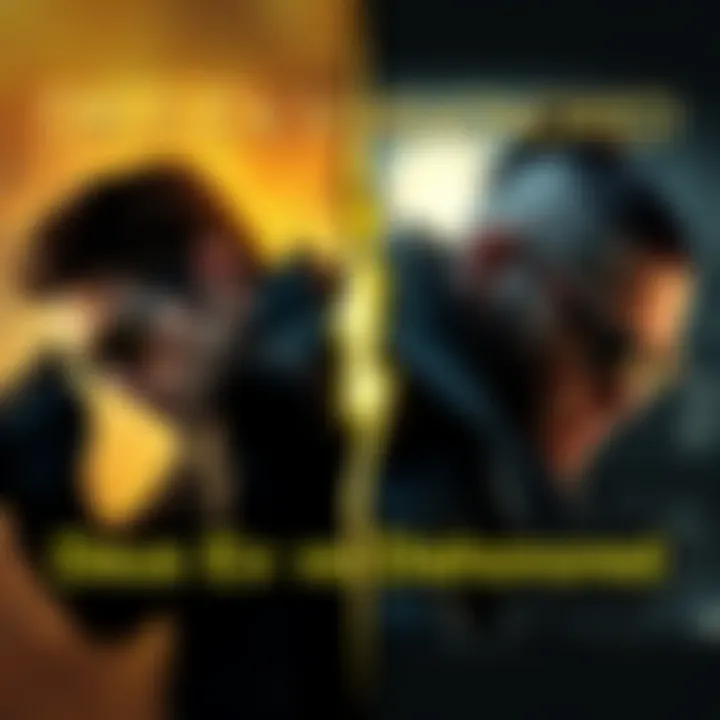 A split image showing characters from the Deus Ex series on one side and Dishonored on the other, representing fan favorites and iconic moments from both games.