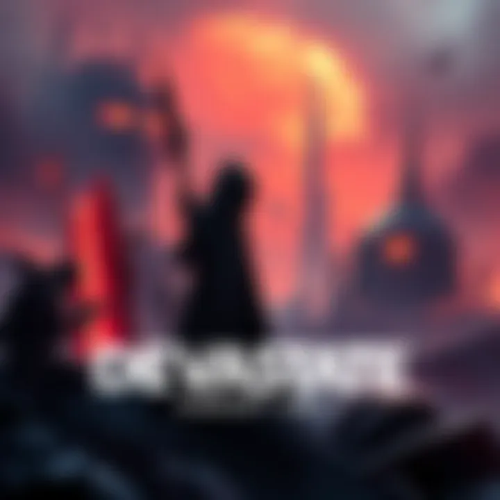 Concept art featuring characters and settings from the game 'Devastate', showcasing a dystopian world with futuristic elements
