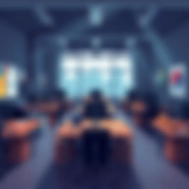 Developer Layoffs Illustration of an office with empty desks and boxes, symbolizing layoffs in a game development studio after poor sales of Invincible VS.