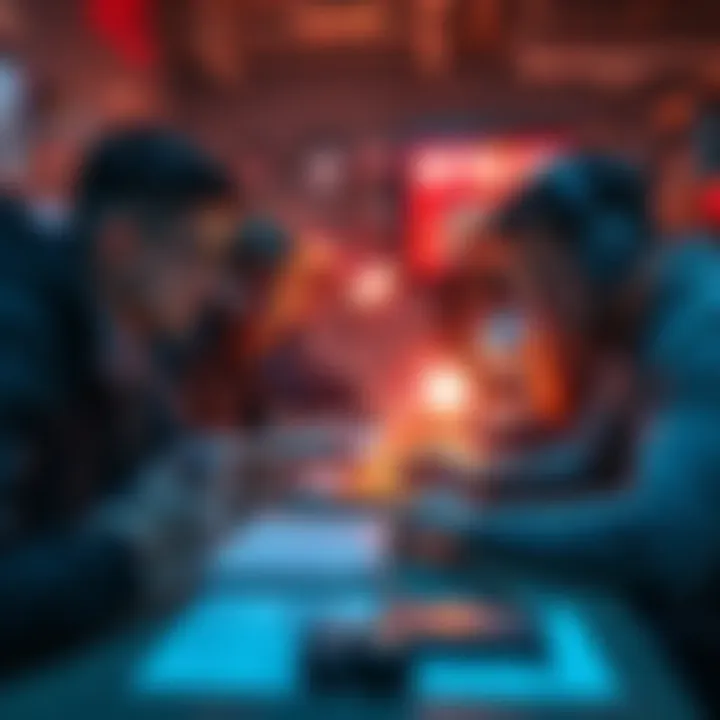 A group of unhappy developers looking at job postings online, with resumes on the table.