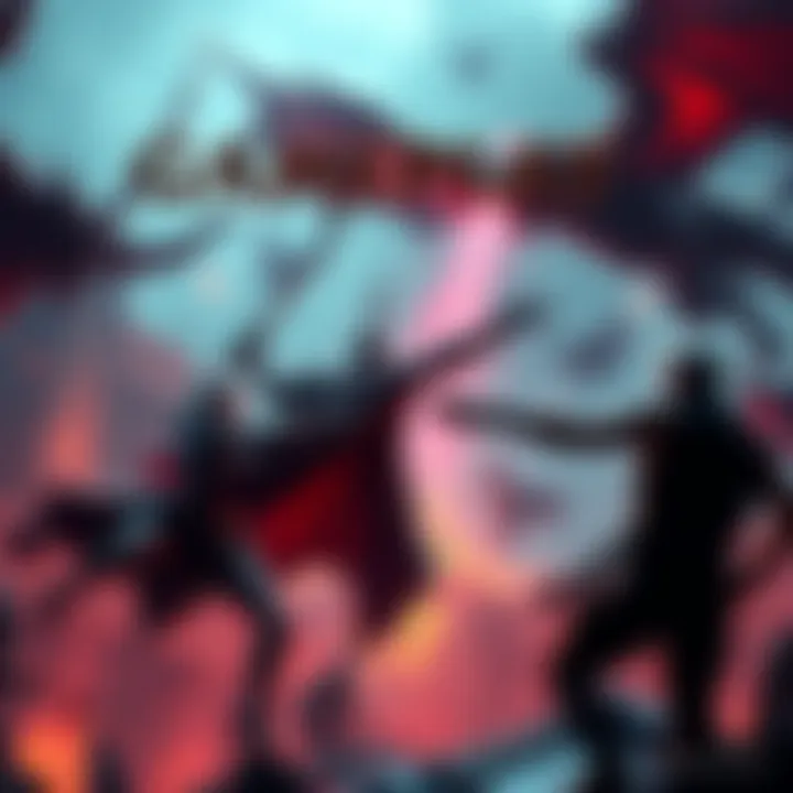 Showcasing intense gameplay action from Devil May Cry 5 with characters battling demons in a vibrant setting.