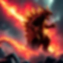 Deviljho triumphs over Godzilla in an intense showdown with powerful moves