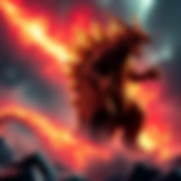 Deviljho triumphs over Godzilla in an intense showdown with powerful moves