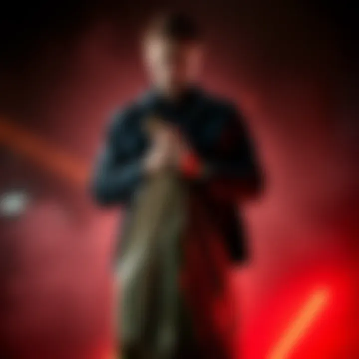 Dexter Morgan holding a trash bag Dexter Morgan in an ominous setting, holding a trash bag, symbolizing his dark secrets and inner struggle