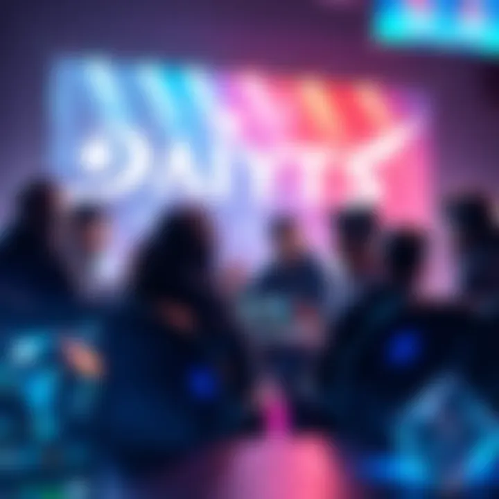 A group of diamond rank players discussing strategies to help lower-ranked gamers improve their skills.