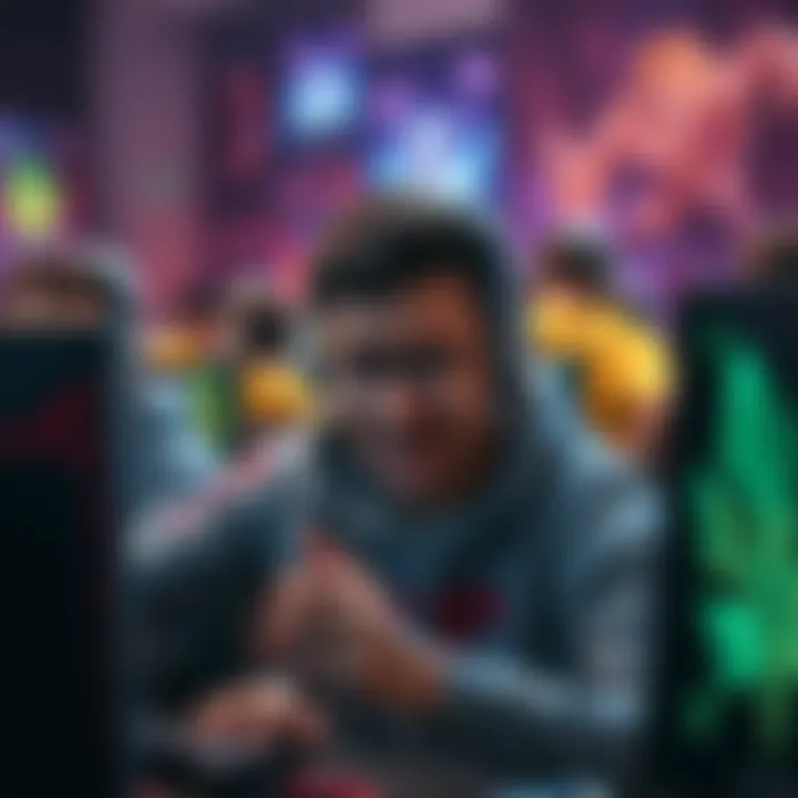 A Diamond rank player showing frustration while playing a video game alone, surrounded by teammates with varying skills.