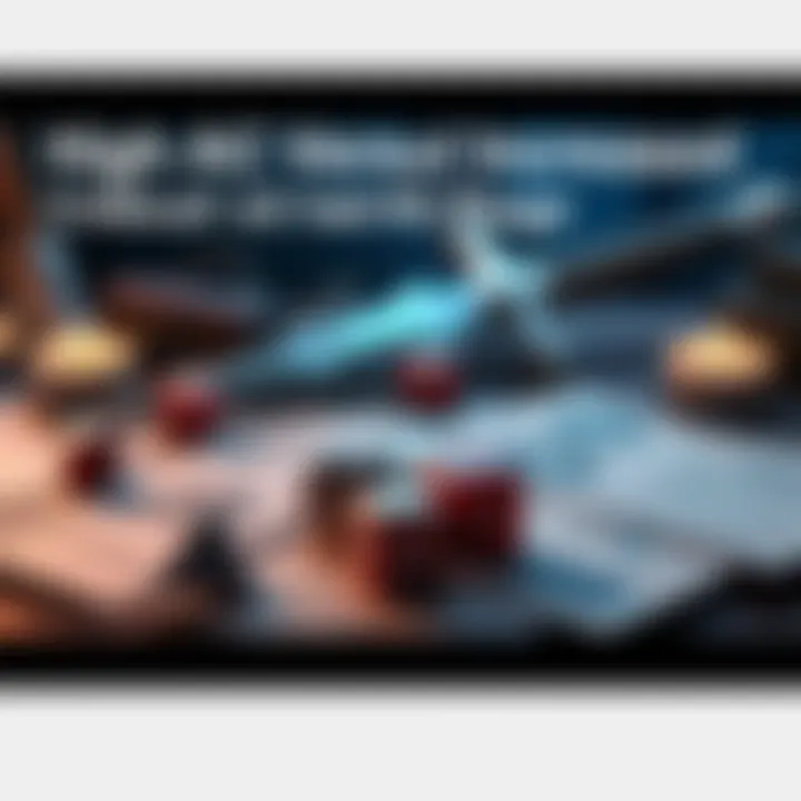 A tabletop RPG scene showing dice, a sword, and character sheets, illustrating gameplay mechanics involving critical hits and armor class.