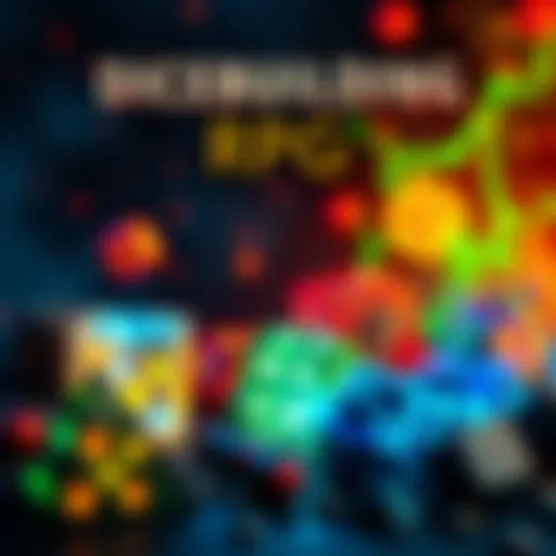 A vibrant cover showing colorful dice and RPG elements representing the new game on Steam