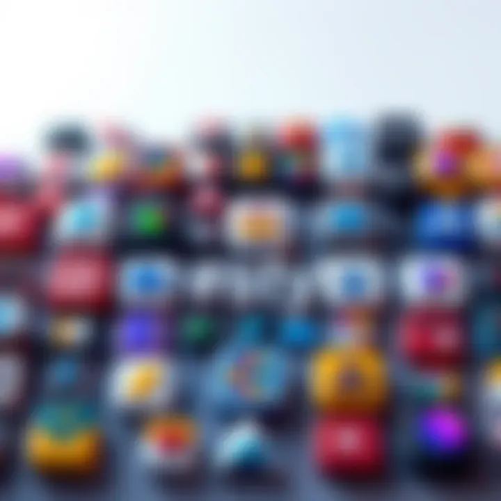 A collage of various icon styles showing flat, outline, and 3D designs.