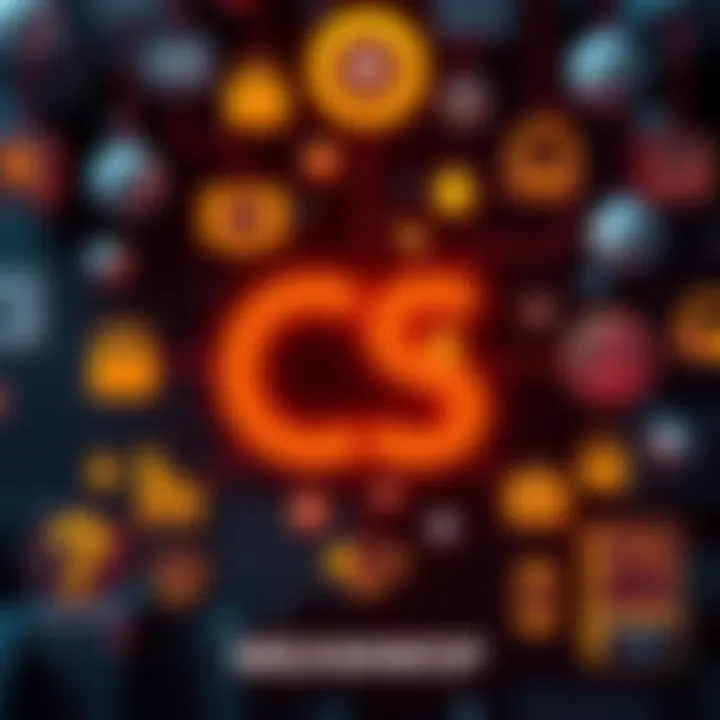Different Meanings of CS Various icons representing Computer Science, Customer Service, and other interpretations of CS.