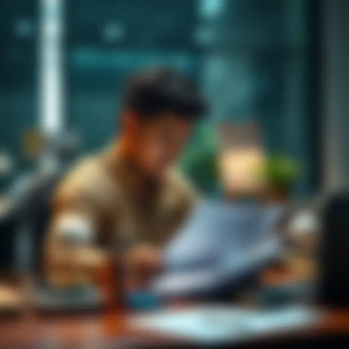 A person sitting at a desk, pondering over a series of question papers with varying difficulty levels, looking focused and engaged.