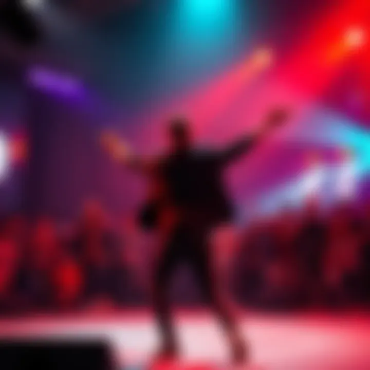 DifmanM energizing the crowd with a lively dance performance on stage