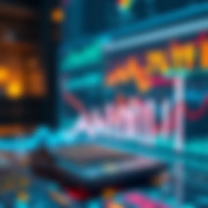 An infographic displaying the latest trends in digital currency exchange with technology icons and market graphs.