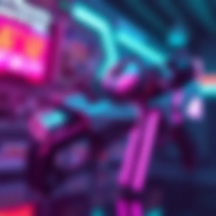 A Dimension D.Va gun displayed for sale, showcasing its vibrant colors and intricate details.