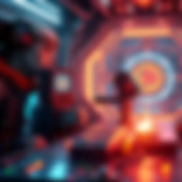 A character working on a machine to stabilize energy in a sci-fi setting, with glowing energy fields around them