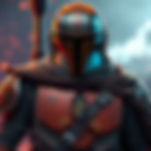 Artwork of Din Djarin in a new skin from Star Wars: The Mandalorian, featuring his iconic armor and helmet.