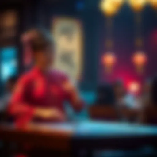 Dinah performing a beautiful melody on her guzheng, captivating an audience with her skill