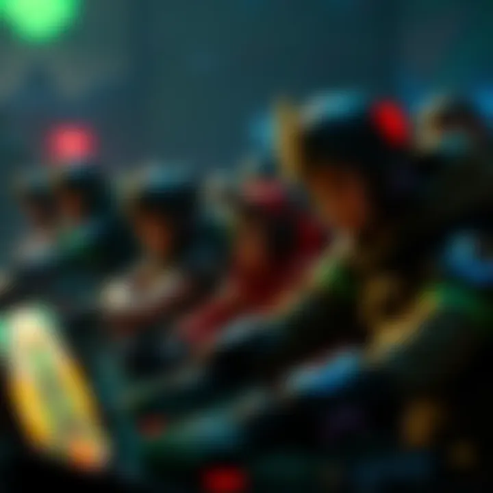 Several game characters engaged in a competitive scene in the Dire Marsh Sponsored mode of Marathon, showcasing both new and experienced players