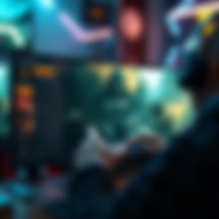 A gamer adjusting graphics settings on a computer screen to disable Temporal-Anti-Aliasing in a modern game