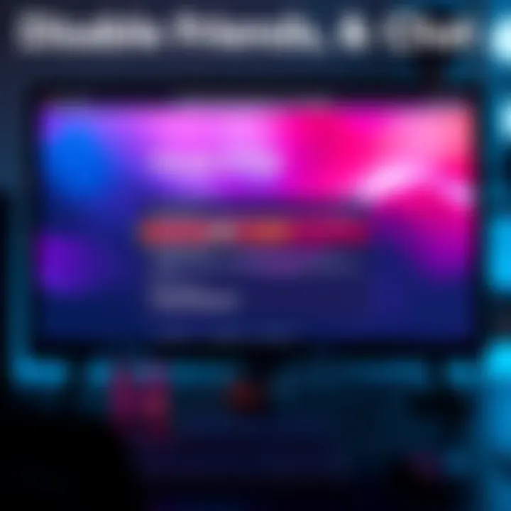 A Mac screen showing the Steam interface with the Friends & Chat feature highlighted, indicating options to disable it.
