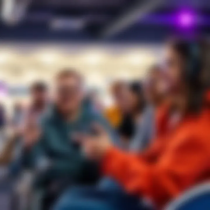 A disabled gamer with a controller, smiling while playing a video game with friends