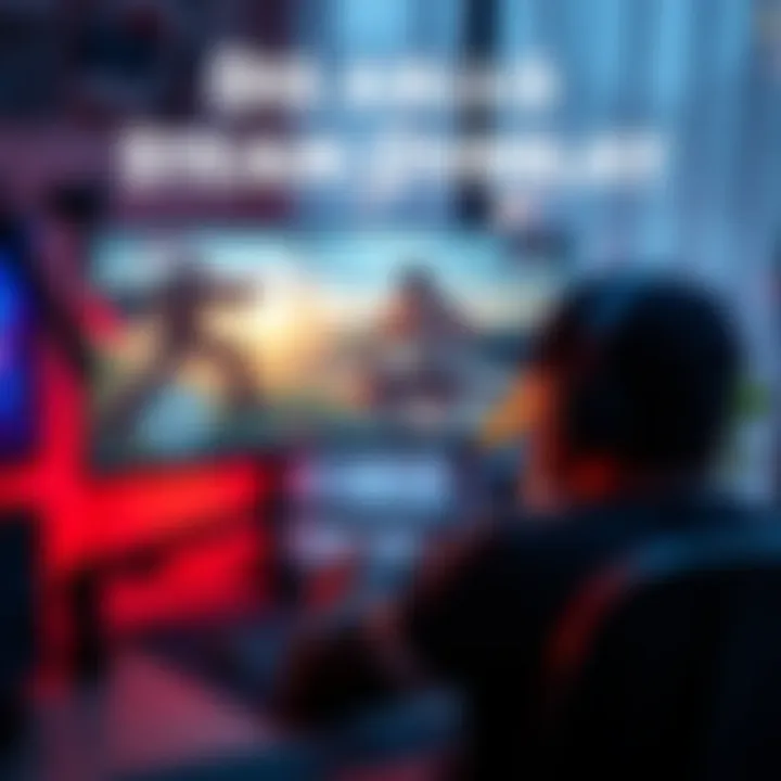 A gamer sitting at a desk, focused on a monitor displaying a game with the Steam overlay turned off, showing a smooth gameplay experience without crashes.