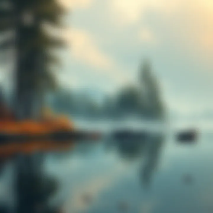 A serene fishing spot with water and trees, now empty and devoid of fishing gear, reflecting the impact of the Gone Wild event.