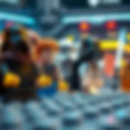 Group of Lego figures looking sad in a Star Wars setting