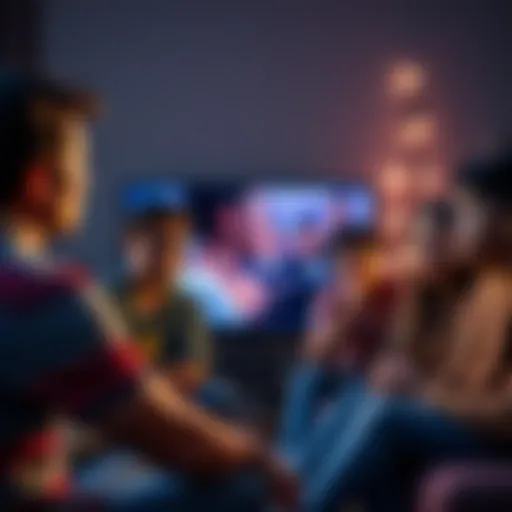 Group of fans watching TV with disappointed expressions while discussing Season 2