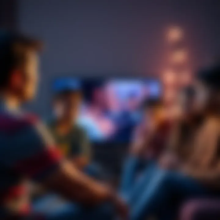 Group of fans watching TV with disappointed expressions while discussing Season 2