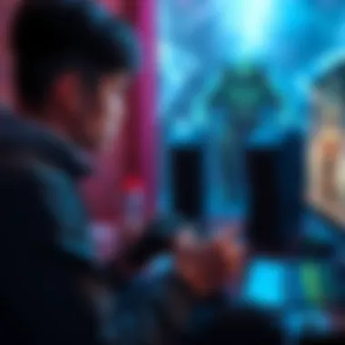 Disappointed gamer looking at a screen A frustrated player sitting in front of a gaming console, showing disappointment over the game The Beast, with a controller in hand.