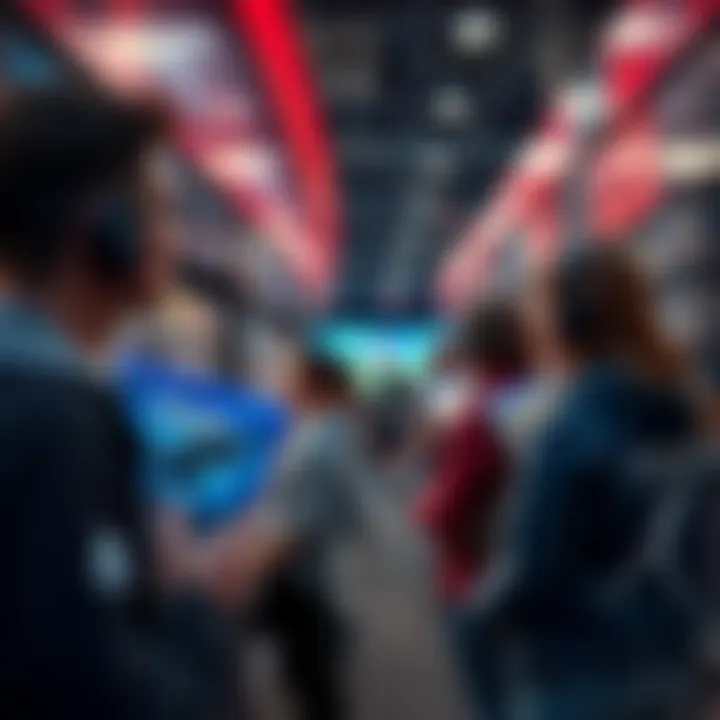 Gamers looking disappointed at video game covers in a store, highlighting the gap between hype and sales