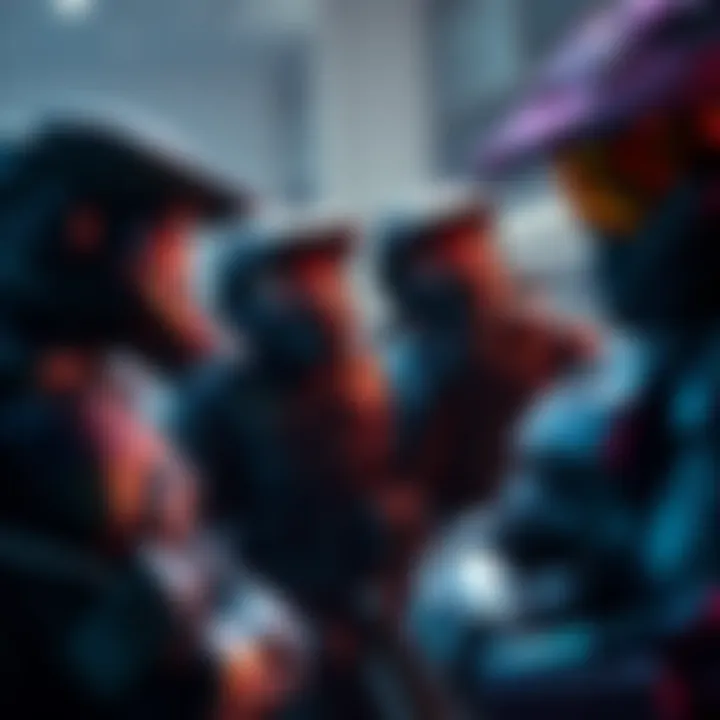 Group of Halo players looking frustrated while discussing game updates