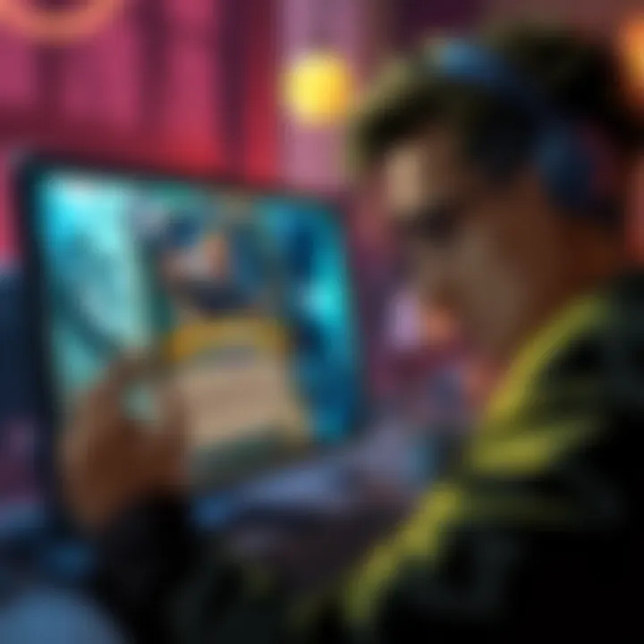 Disappointed Hearthstone Player A Hearthstone player looks frustrated while examining a card that provides 8 armor, showing the card art on screen and a frown on their face.