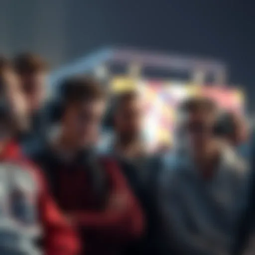 A group of frustrated gamers discussing a disappointing in-game event, showing expressions of dissatisfaction