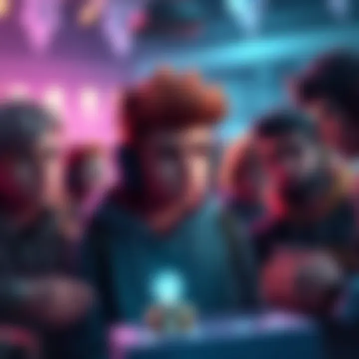 Group of players with sad expressions looking at their unopened lootboxes during an anniversary event
