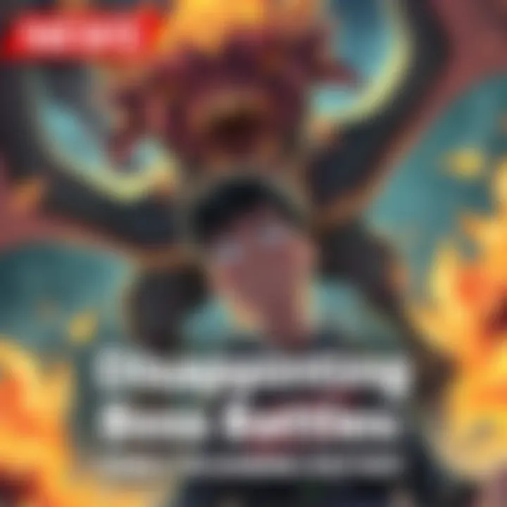 Disappointing Boss Battle Scene A digital illustration of a gamer looking frustrated during a disappointing boss battle in a fantasy game, with a large dragon-like creature and energy blasts in the background
