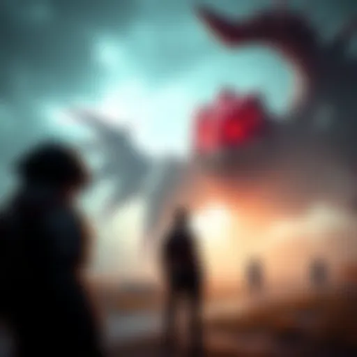 A player looks frustrated facing the first DLC boss, a large and uninspired creature, in a game setting.
