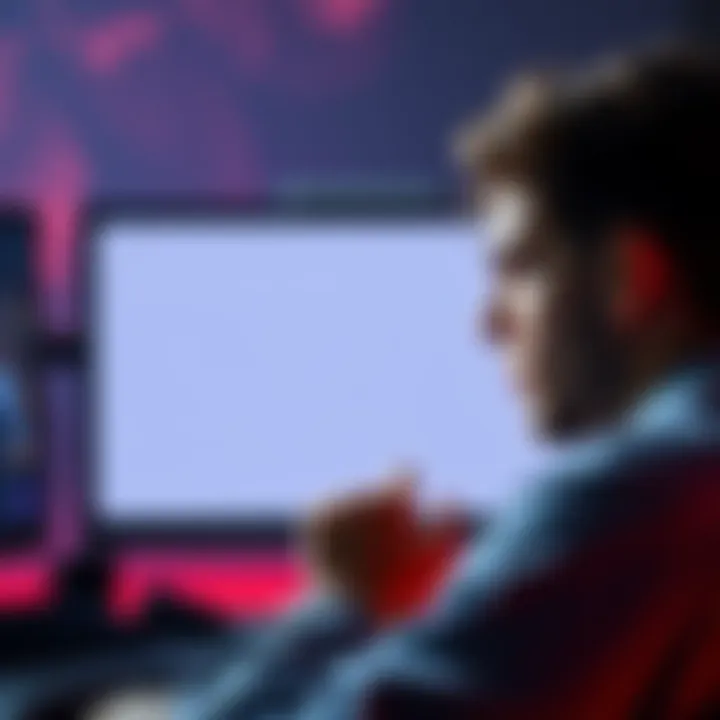A frustrated gamer staring at a blank screen during server issues, showing an empty loadout in a game.