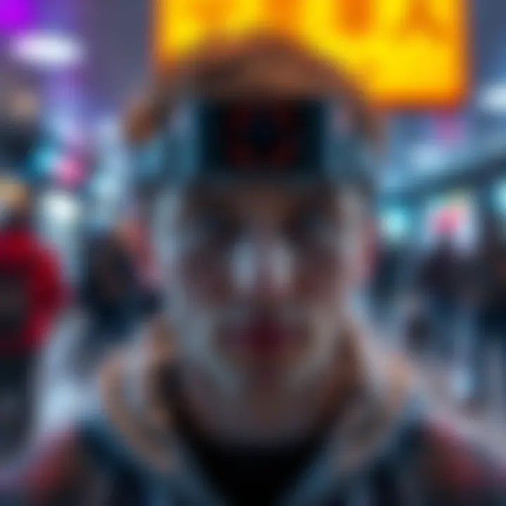 A user undergoing face scanning for age verification, showing a camera and identification