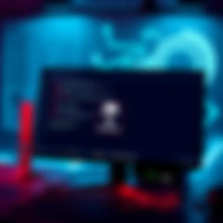 A computer screen displaying unusual PowerShell commands after a Discord account hack, with a warning sign on the screen