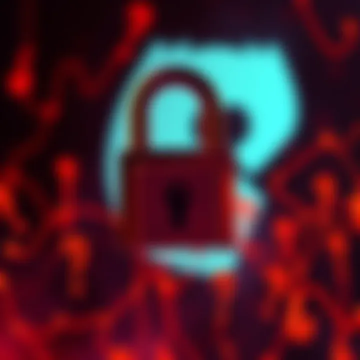 A graphic showing a lock and question marks representing data privacy issues, with Discord's logo in the background.