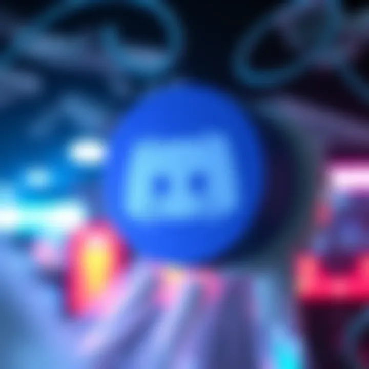 Visual representation of Discord logo intertwined with symbols of surveillance, hinting at privacy concerns.